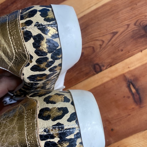 ZADIG & VOLTAIRE PARIS ANIMAL PRINT SNEAKERS LEATHER 40 GIRLS CAN DO ANY THING - Picture 6 of 9